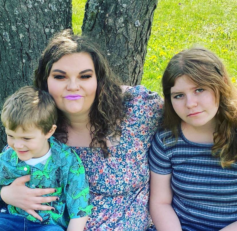 INT Senior Student, Stephine Deeren, with her kids